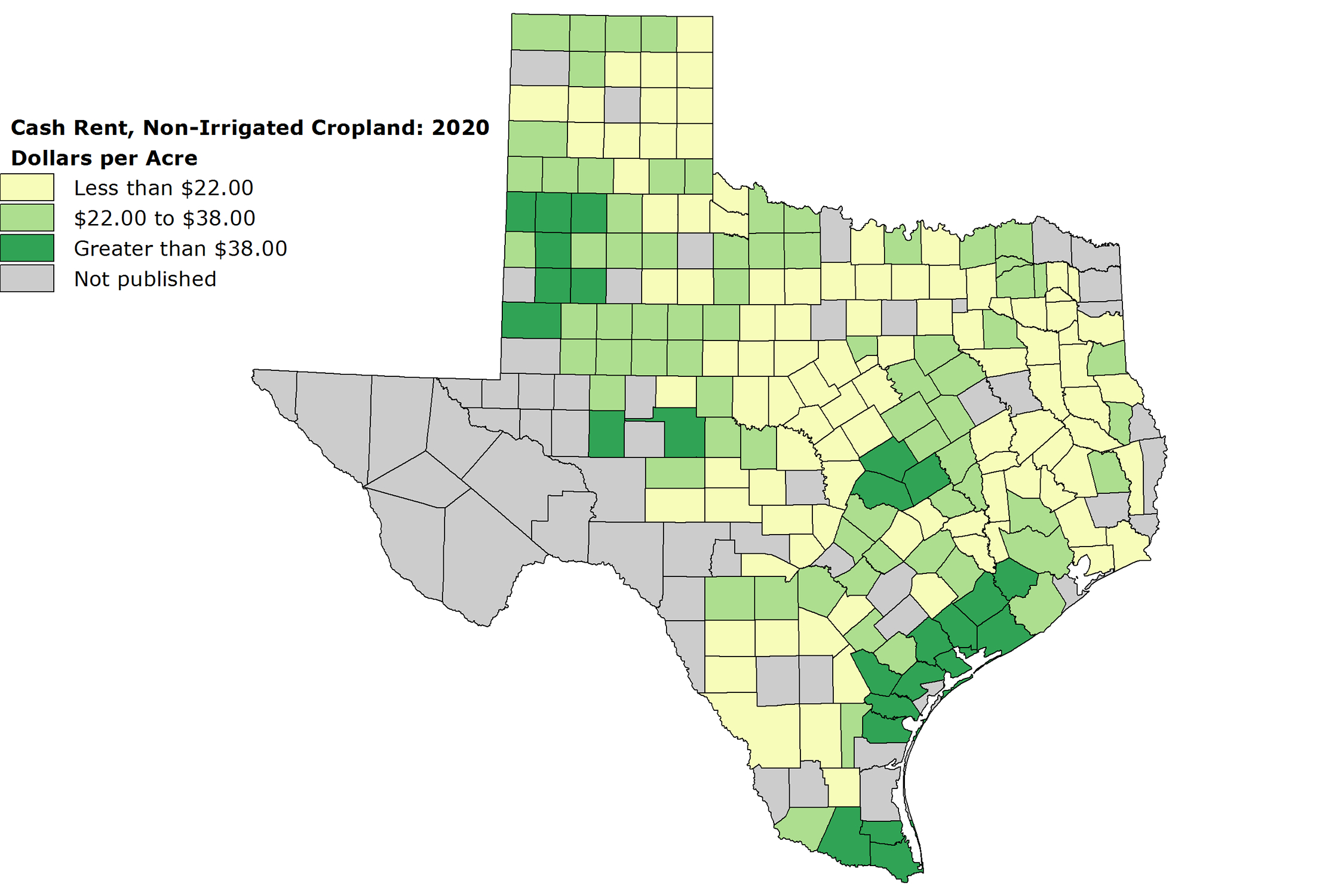 USDA National Agricultural Statistics Service Texas County